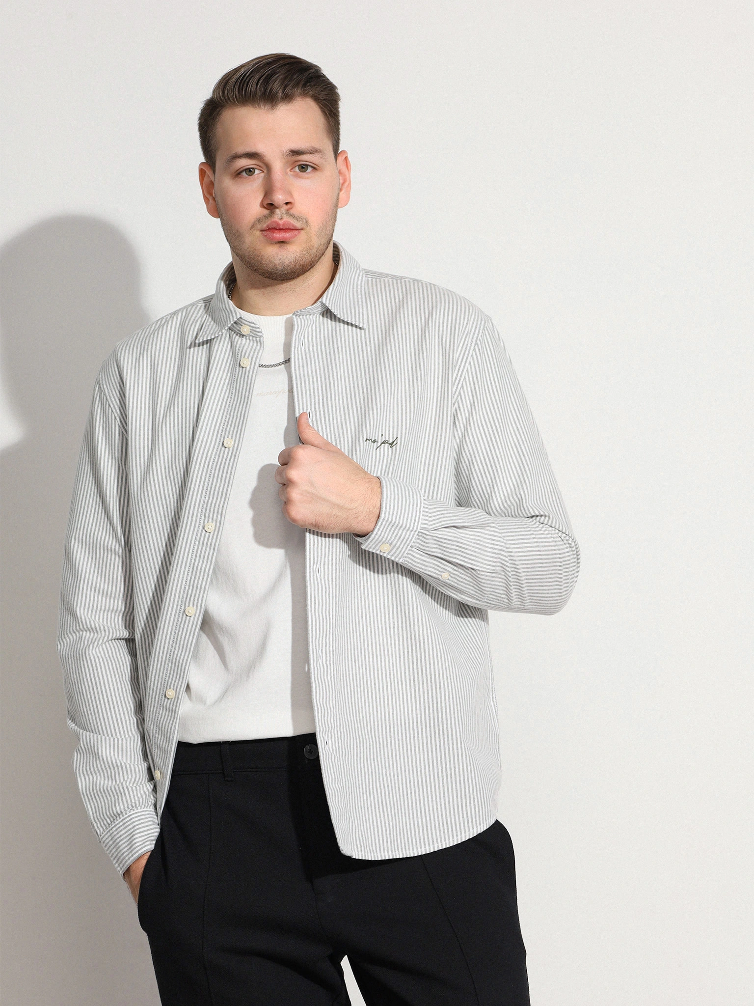 Сорочка в полоску из хлопка